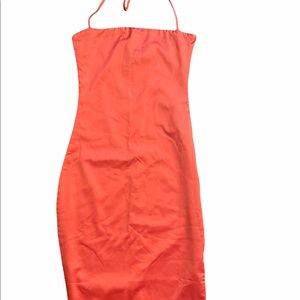 Oh Polly orange form fitting dress
